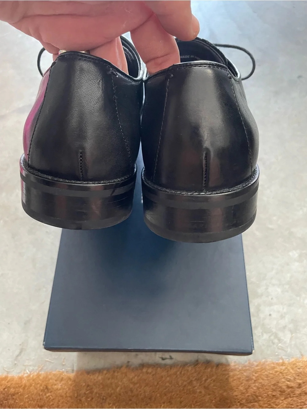 Cole Haan Black Leather Derby Dress Shoes
